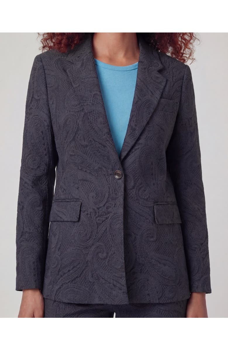 Lords of Harlech Crochet Paisley Womens Tailored Blazer, Alternate, color, Crochet Paisley Caviar
