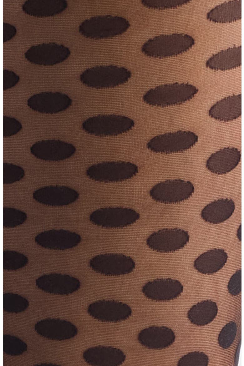 Bold Dot Sheer Tights, Alternate, color, BLACK