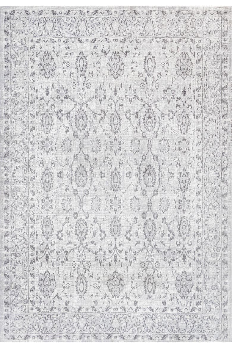 Lotus Modern Persian Floral Area Rug, Main, color, Gray