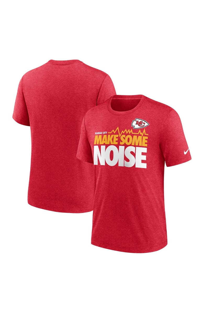 Nike Men's Nike Heathered Red Kansas City Chiefs Local Tri-Blend T-Shirt, Main, color, Heather Red