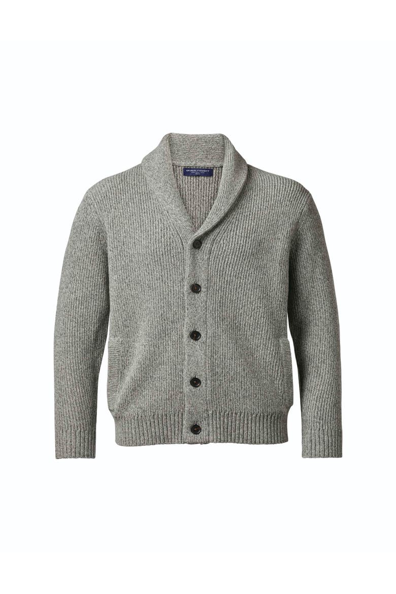 Chunky Merino Shawl Neck Cardigan, Alternate, color, Grey
