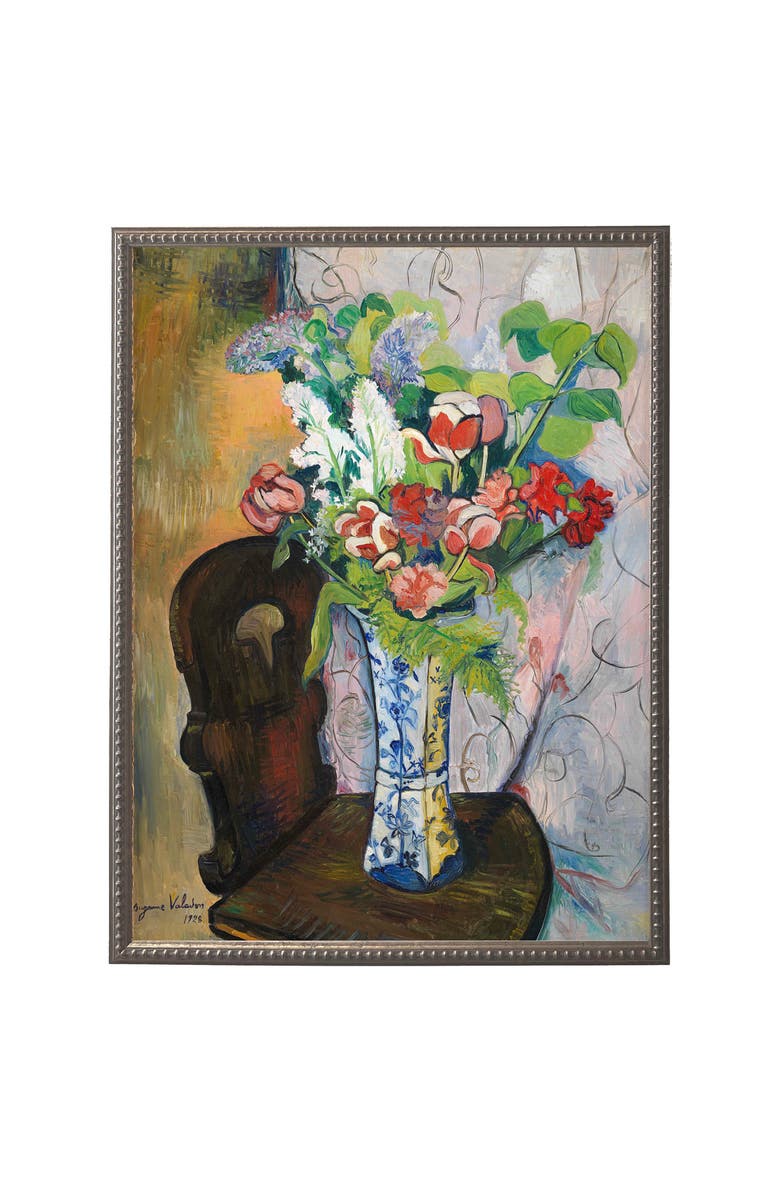 Antique Curiosities Colorful Flowers in Ornate Vase, Main, color, Multi