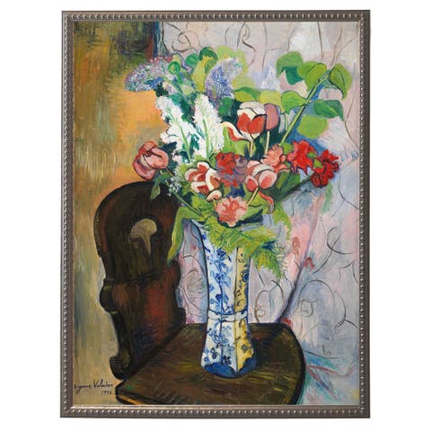 Colorful Flowers in Ornate Vase