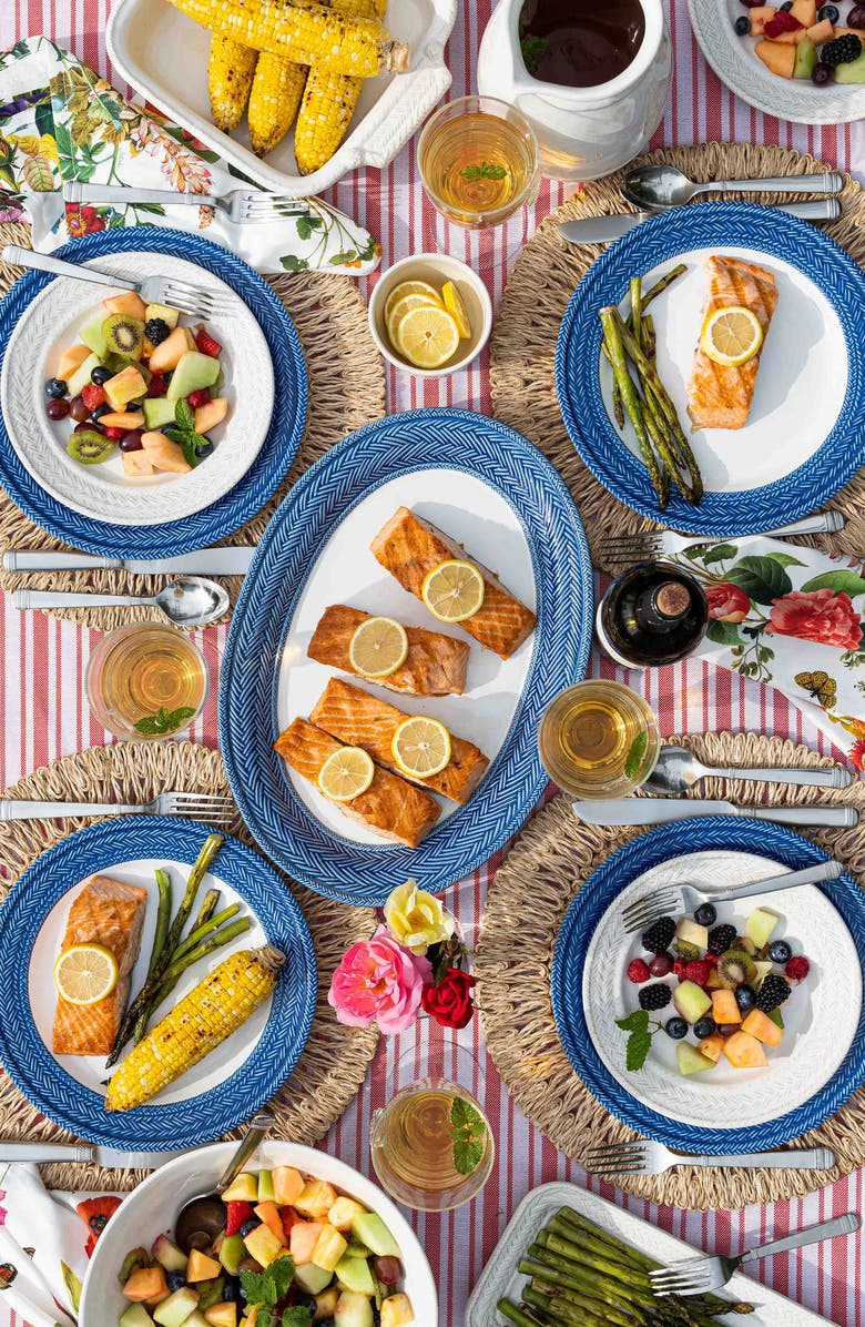 Juliska Le Panier Delft Blue 16-Piece Dinnerware Set, Alternate, color, Whitewash