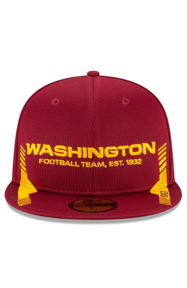 New Era Men's New Era Burgundy Washington Football Team 2021 NFL Sideline Home 59FIFTY Fitted Hat, Alternate, color, 