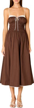 Nia Thomas Smocked Sleeveless Midi Dress