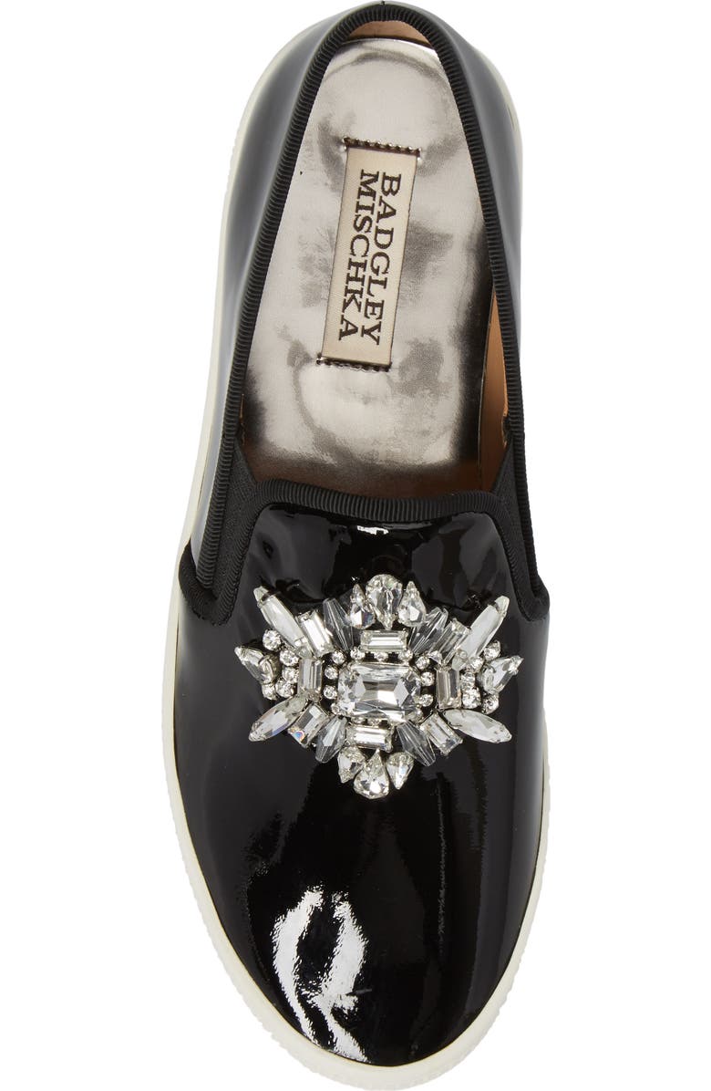 Badgley Mischka Collection Badgley Mischka Barre Crystal Embellished Slip-On Sneaker, Alternate, color,