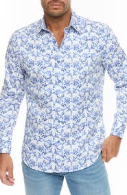 Robert Graham Faded Floral Button-Up Shirt