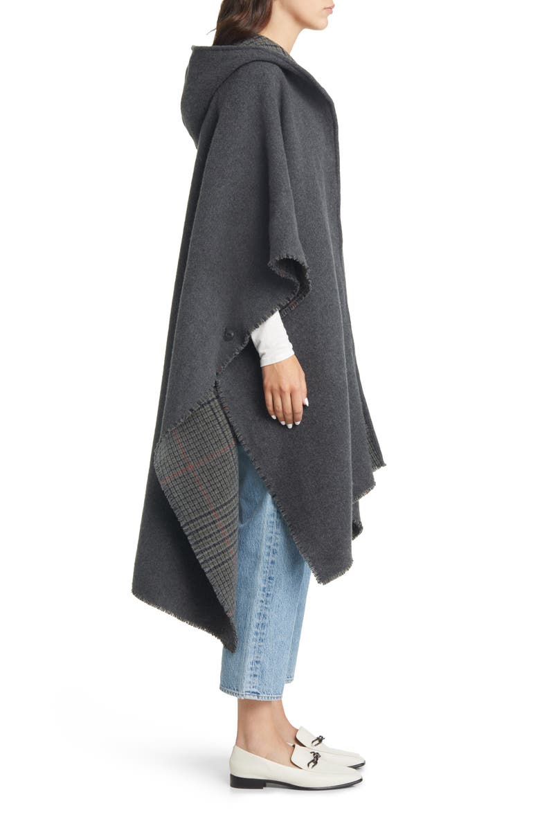 rag & bone Rogue Reversible Long Hooded Poncho, Alternate, color, 