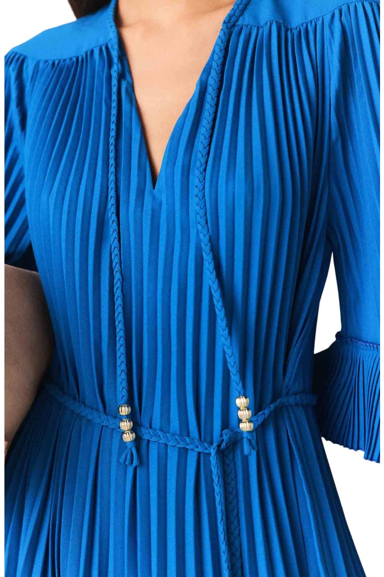 Short pleated dress, Alternate, color, Blue
