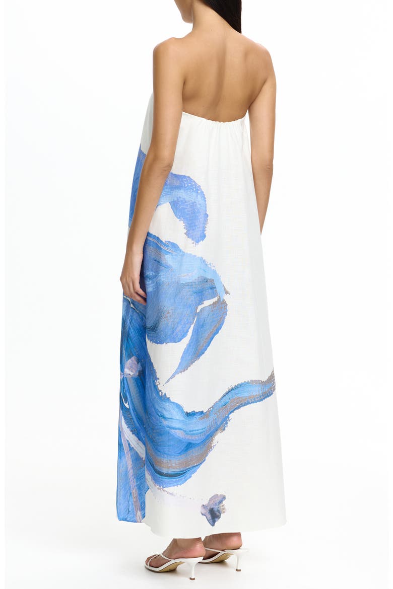 Parisa Placed Floral Strapless Cotton Maxi Dress, Alternate, color, SPLICED BLOOM
