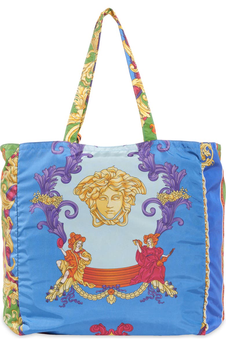 Versace Barocco Renaissance Nylon Tote, Alternate, color,