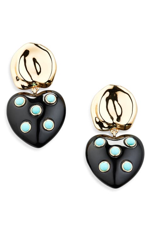【新品】定価28600円　LIZZIE FORTUNATO　ハートドロップピアス Women's Lizzie Fortunato Earrings