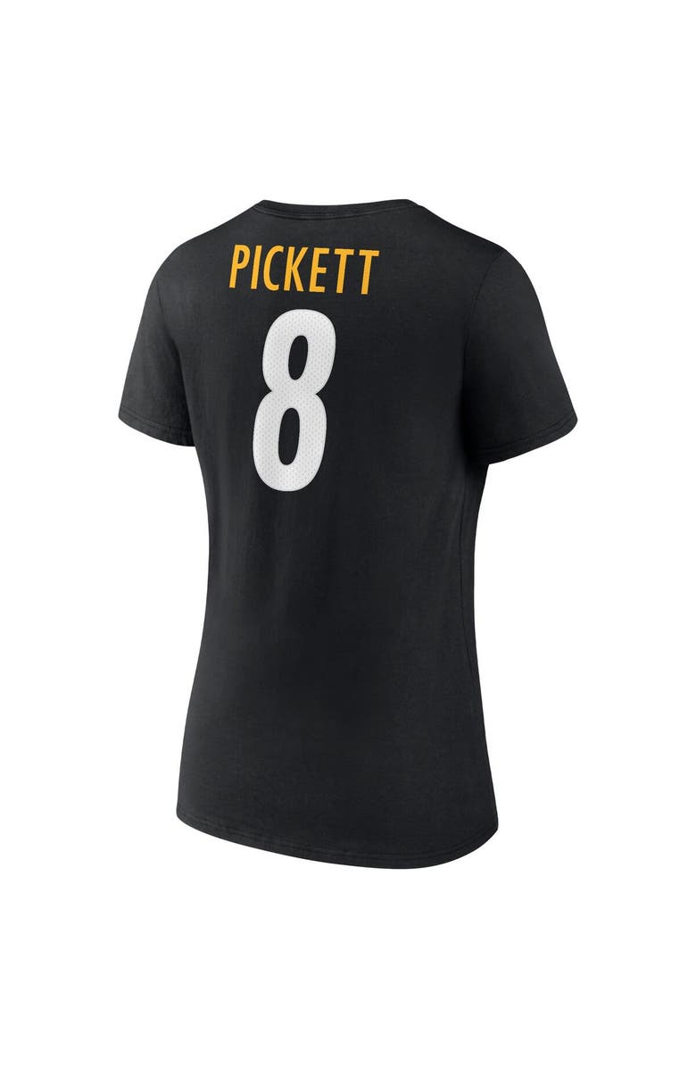 FANATICS Women's Fanatics Branded Kenny Pickett Black Pittsburgh Steelers Player Icon Name & Number V-Neck T-Shirt, Alternate, color, 