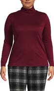 Lands' End Supima Cotton Fitted Long Sleeve Turtleneck