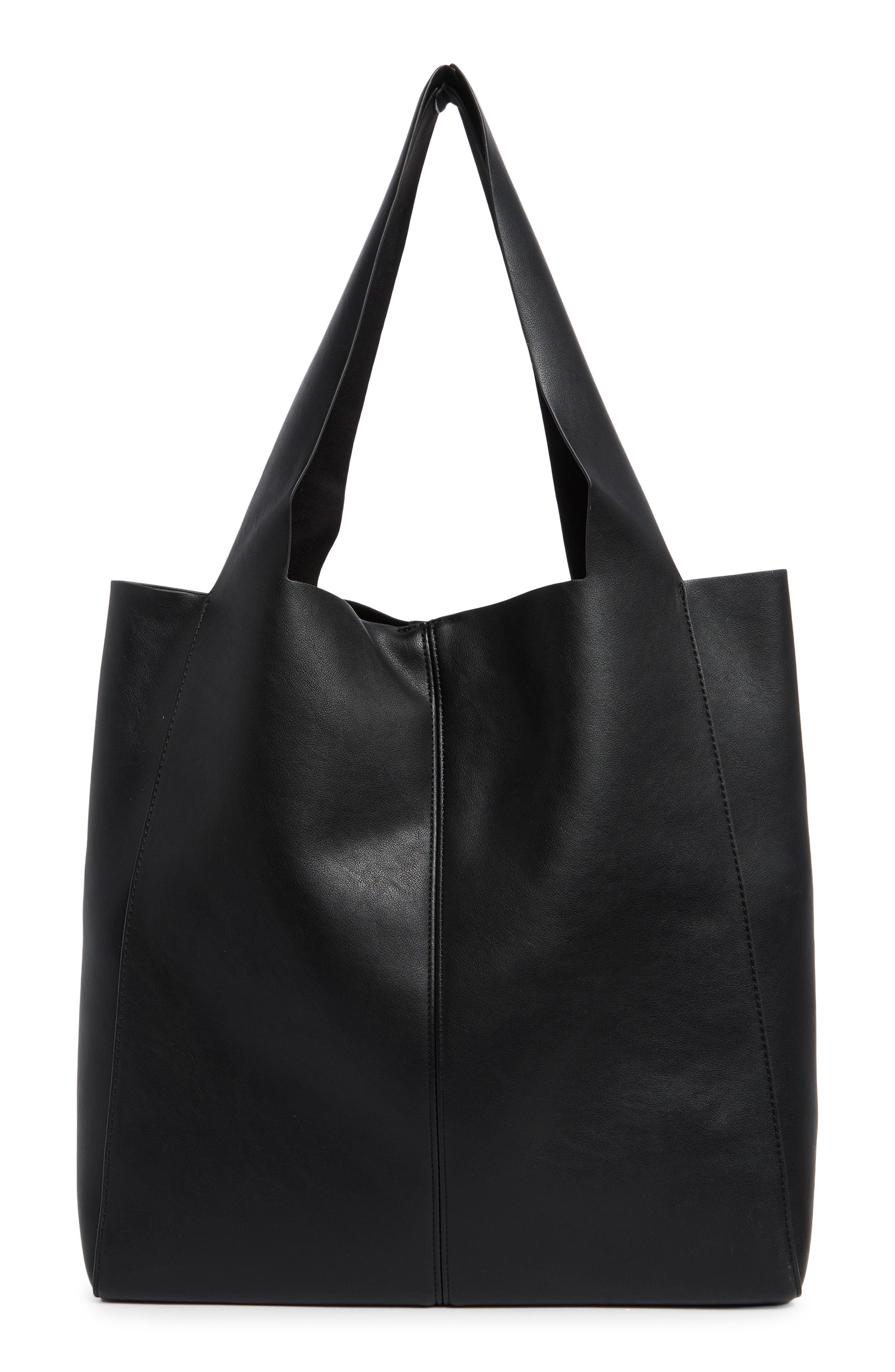BCBG Double Strap Hobo Bag, Main, color, Black