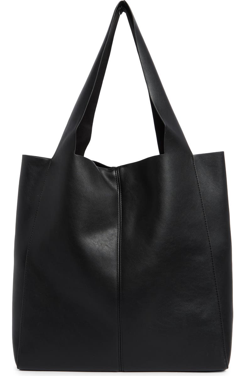 BCBG Double Strap Hobo Bag, Main, color, Black