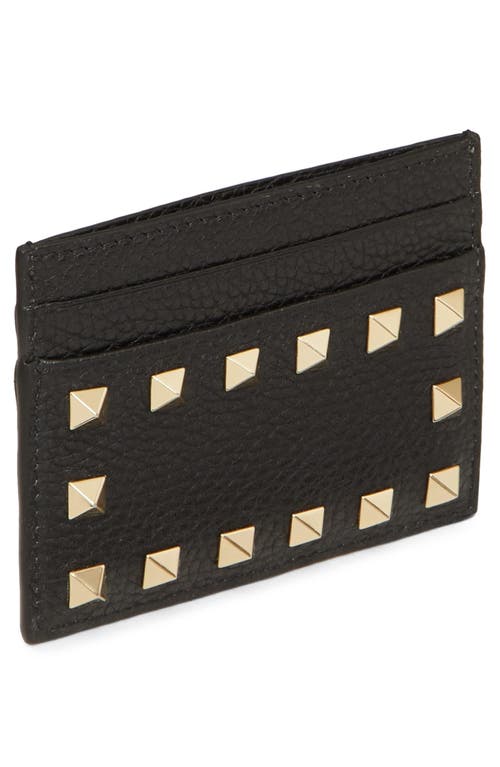 VALENTINO GARAVANI VALENTINO GARAVANI ROCKSTUD LEATHER CARD HOLDER 
