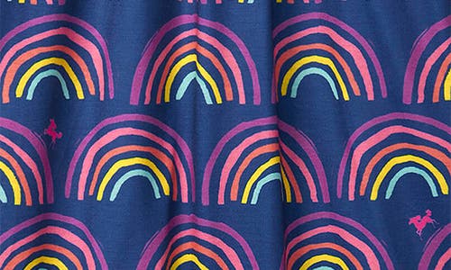 Shop Hatley Kids' Rainbow Dreams Long Sleeve Nightgown In Blue Quartz