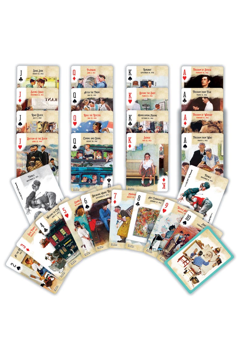 Saturday Evening Post Playing Cards, Alternate, color, Multicolor