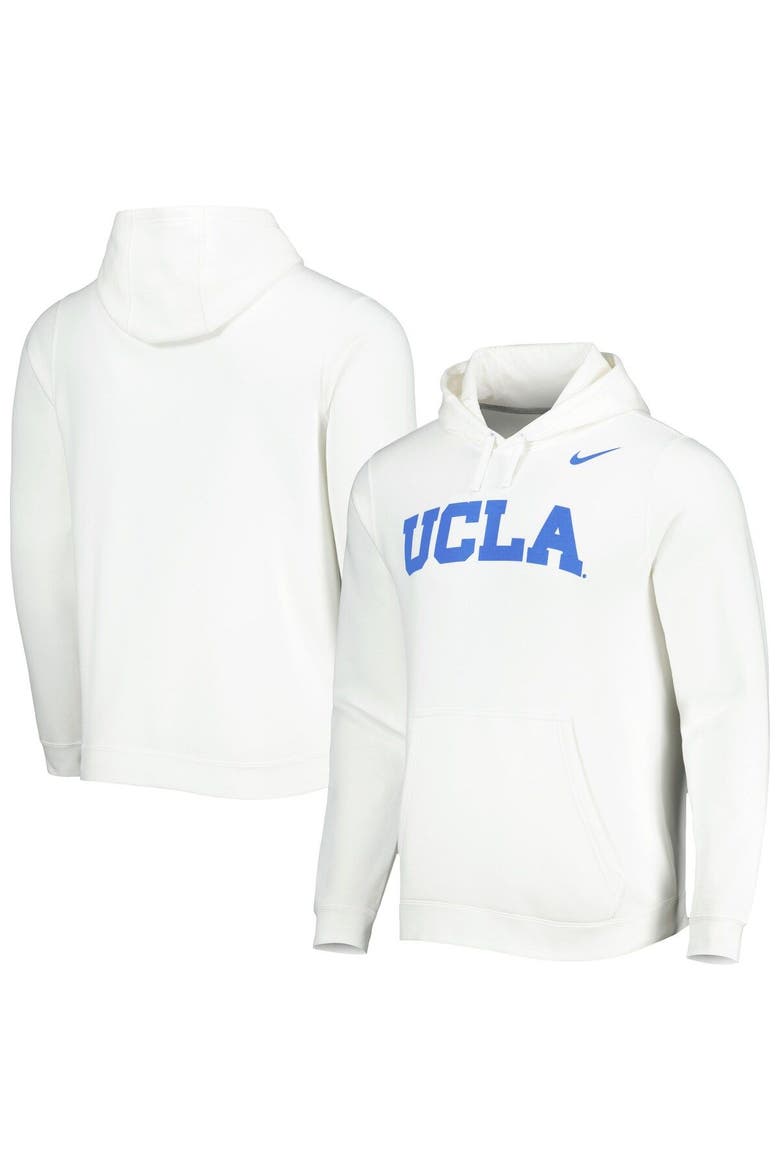 Men's Nike White UCLA Bruins Logo Club Pullover Hoodie, Main, color, White