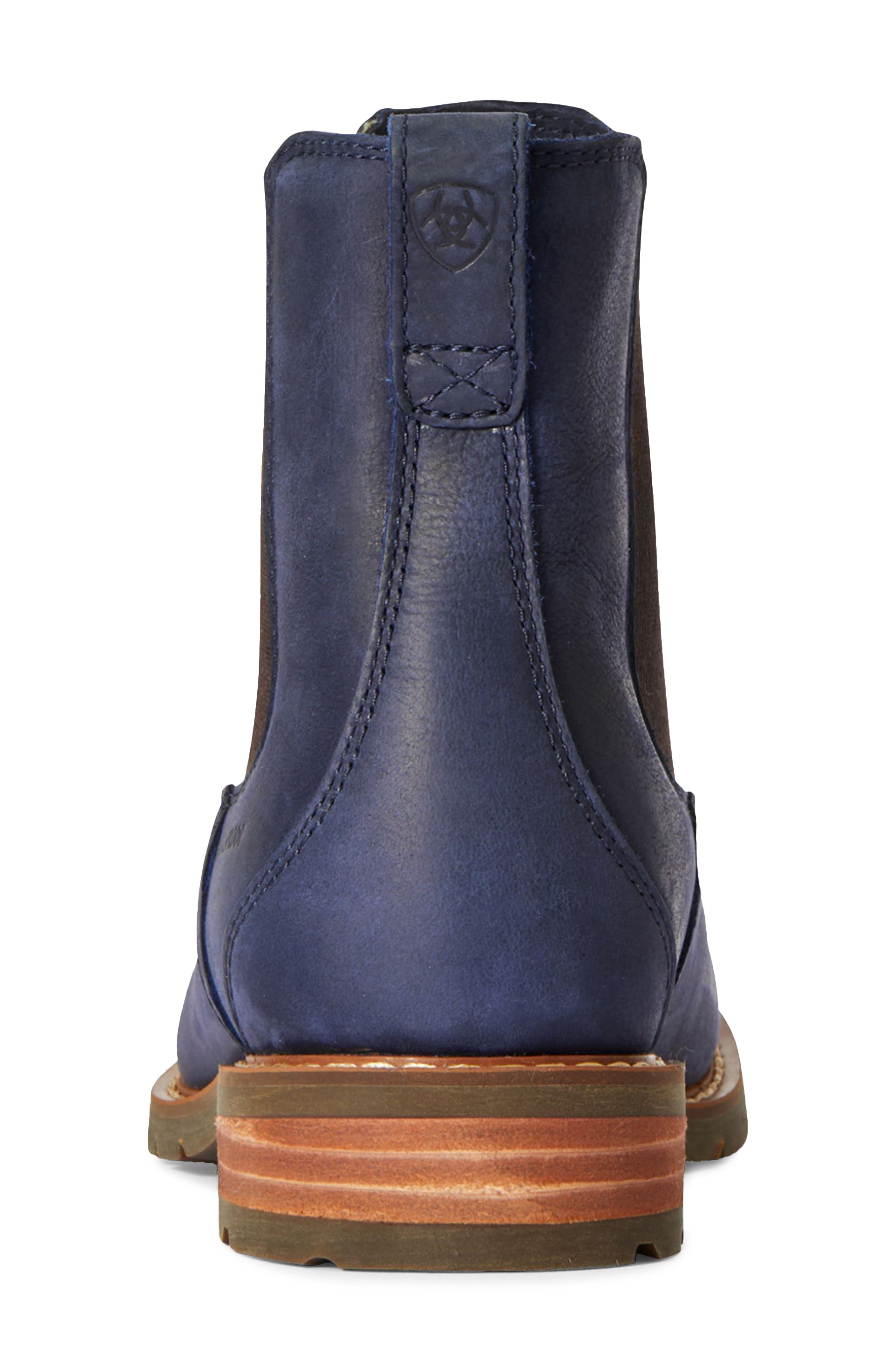 Wexford Waterproof Chelsea Boot, Alternate, color, NAVY LEATHER