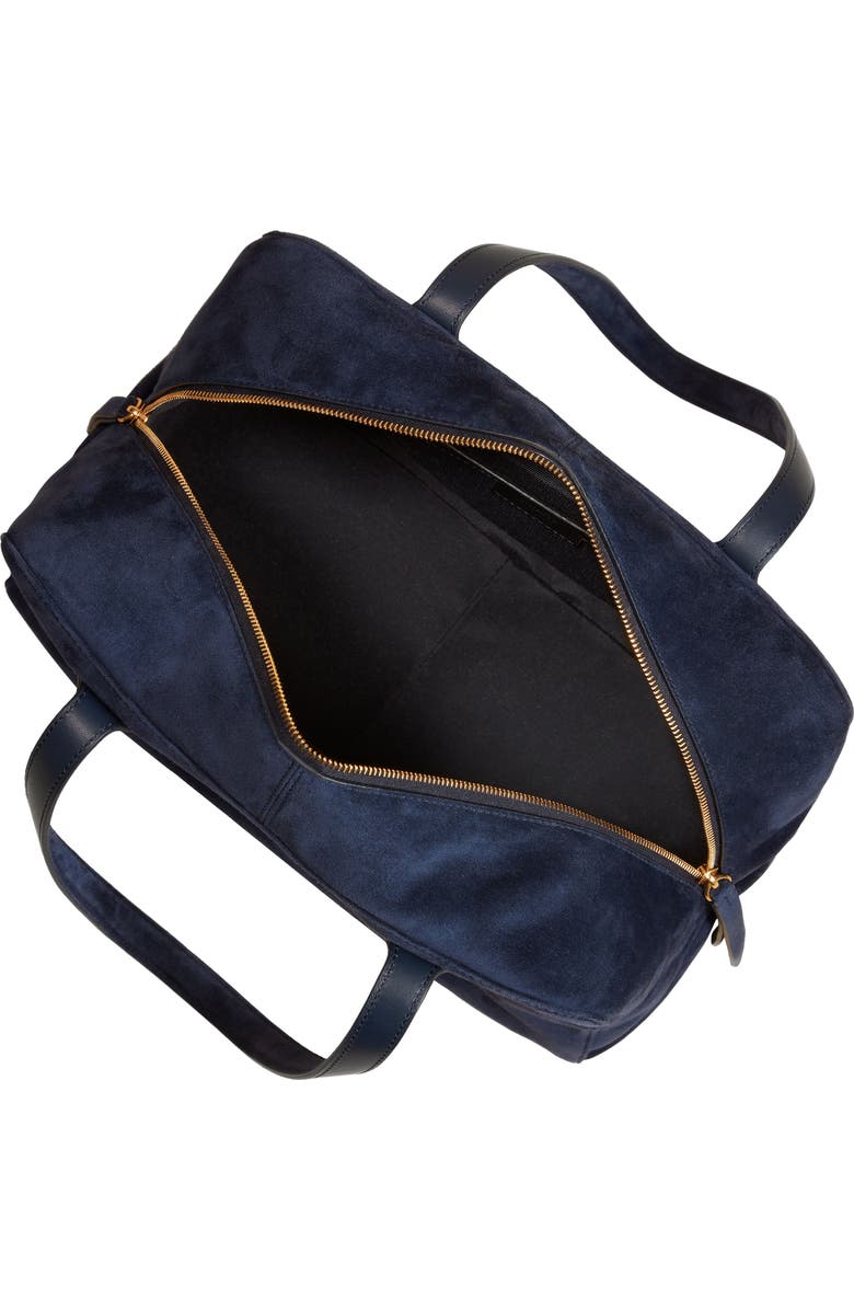 Khaite Medium Maeve Suede Satchel, Alternate, color,