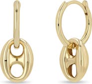 Zoë Chicco Dangling Large Mariner Link Hinge Huggie Hoops