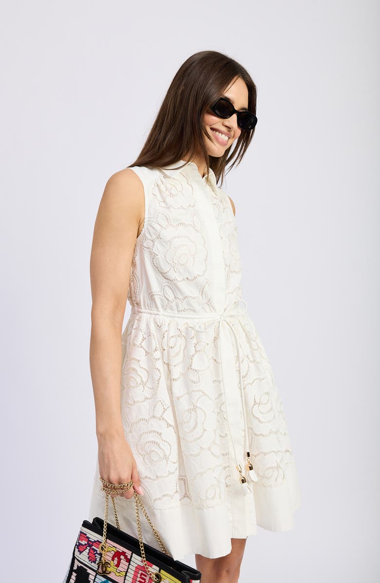 En Saison Marisol Cotton Shirtdress, Alternate, color, White