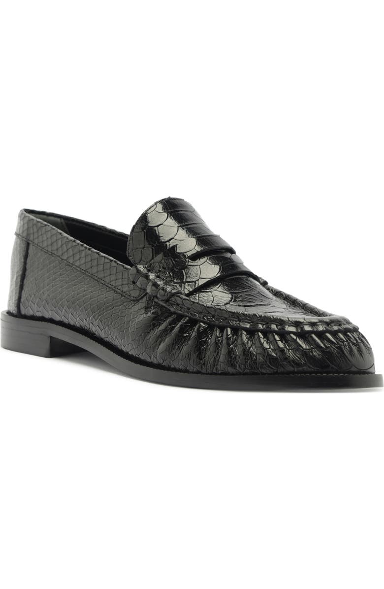 Schutz Tyche Genuine Calf Hair Penny Loafer, Main, color, Black