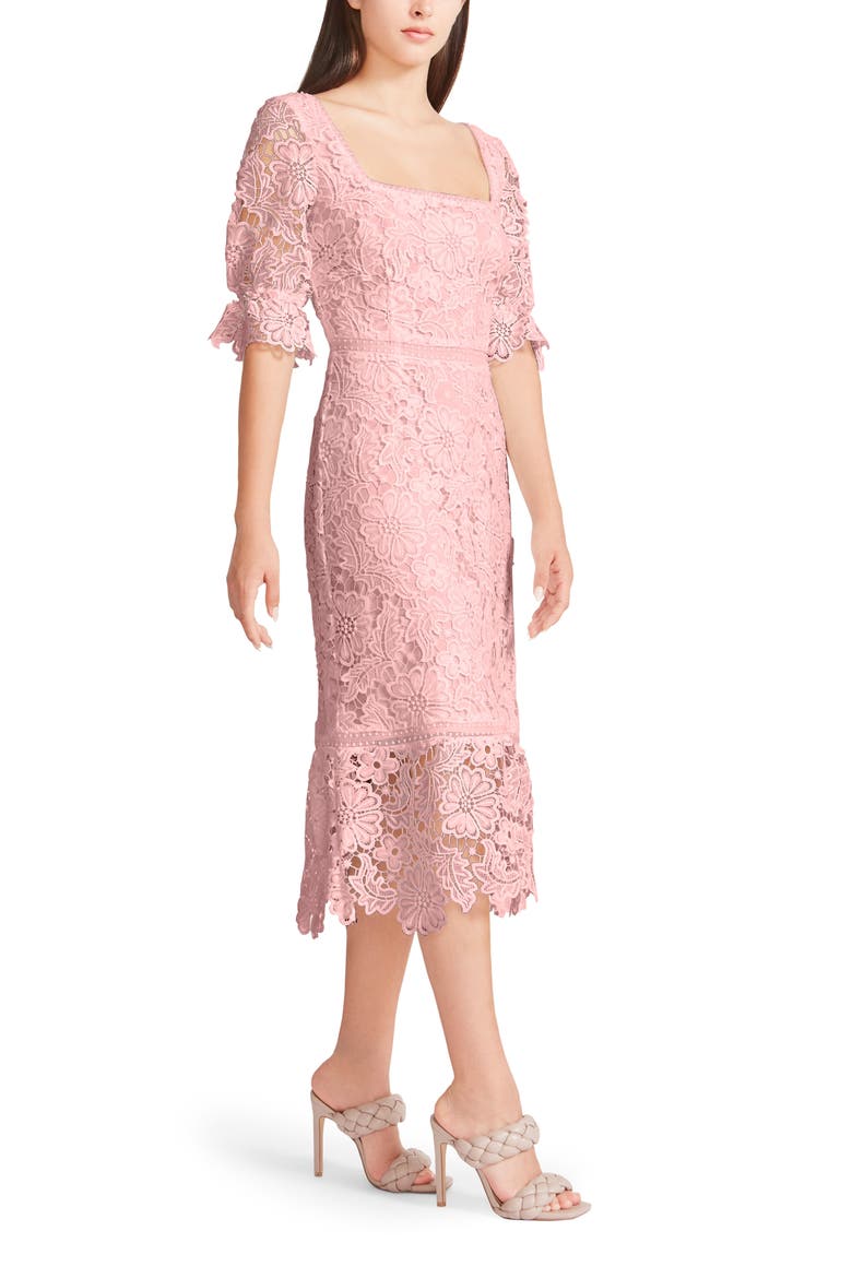 Did It My Way Lace Midi Dress, Alternate, color, ROSE CLAY