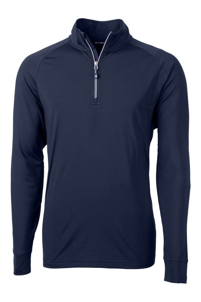 Adapt Knit Quarter Zip Pullover, Main, color, NAVY BLUE