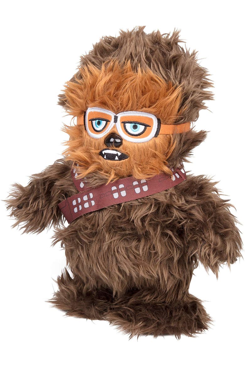 Star Wars Chewbacca Interactive Walk N' Roar | Moves & Makes Noise | 12" Plush w/ Millennium Falcon Pin, Alternate, color, Brown