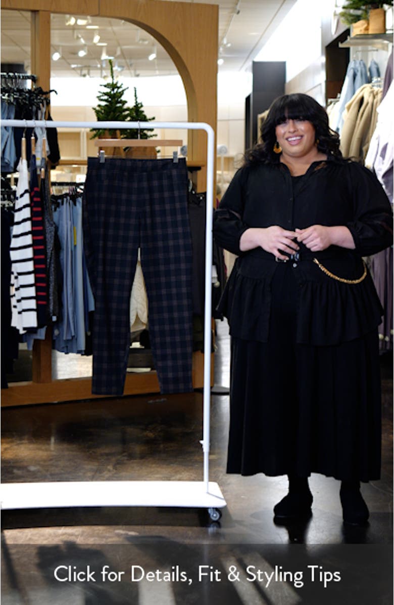 Runway Plaid Ponte Pocket Leggings, sales video thumbnail