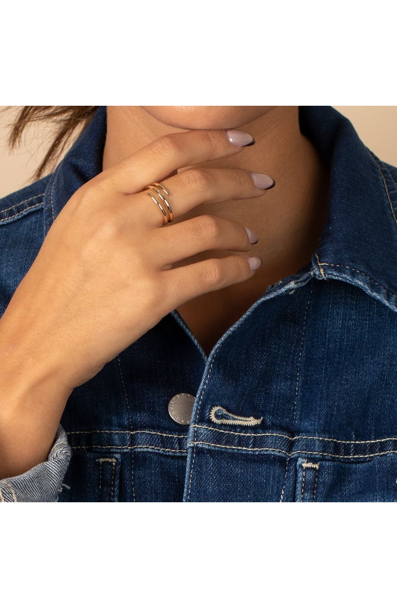 BY ADINA EDEN Solid Triple Wrap Ring, Alternate, color, Gold