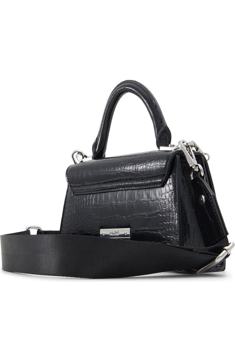 ALDO Croc Embossed Faux Leather Top Handle Bag, Alternate, color,