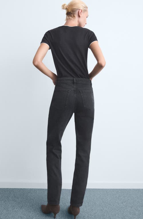 Mango Slim Fit Jeans In Black