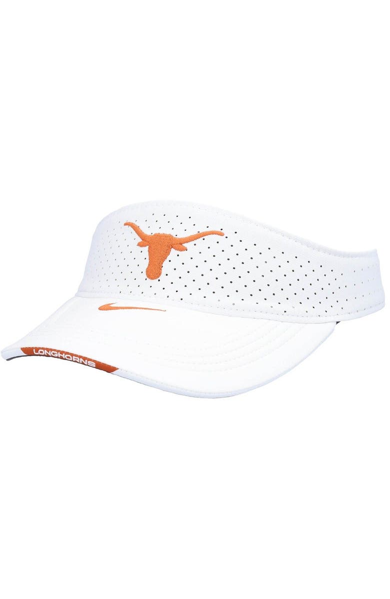Nike Men's Nike White Texas Longhorns 2021 Sideline Performance Visor, Main, color,