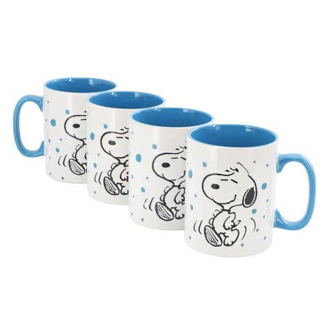 Freckled Joy Snoopy 17 Ounce Stoneware Mug Set