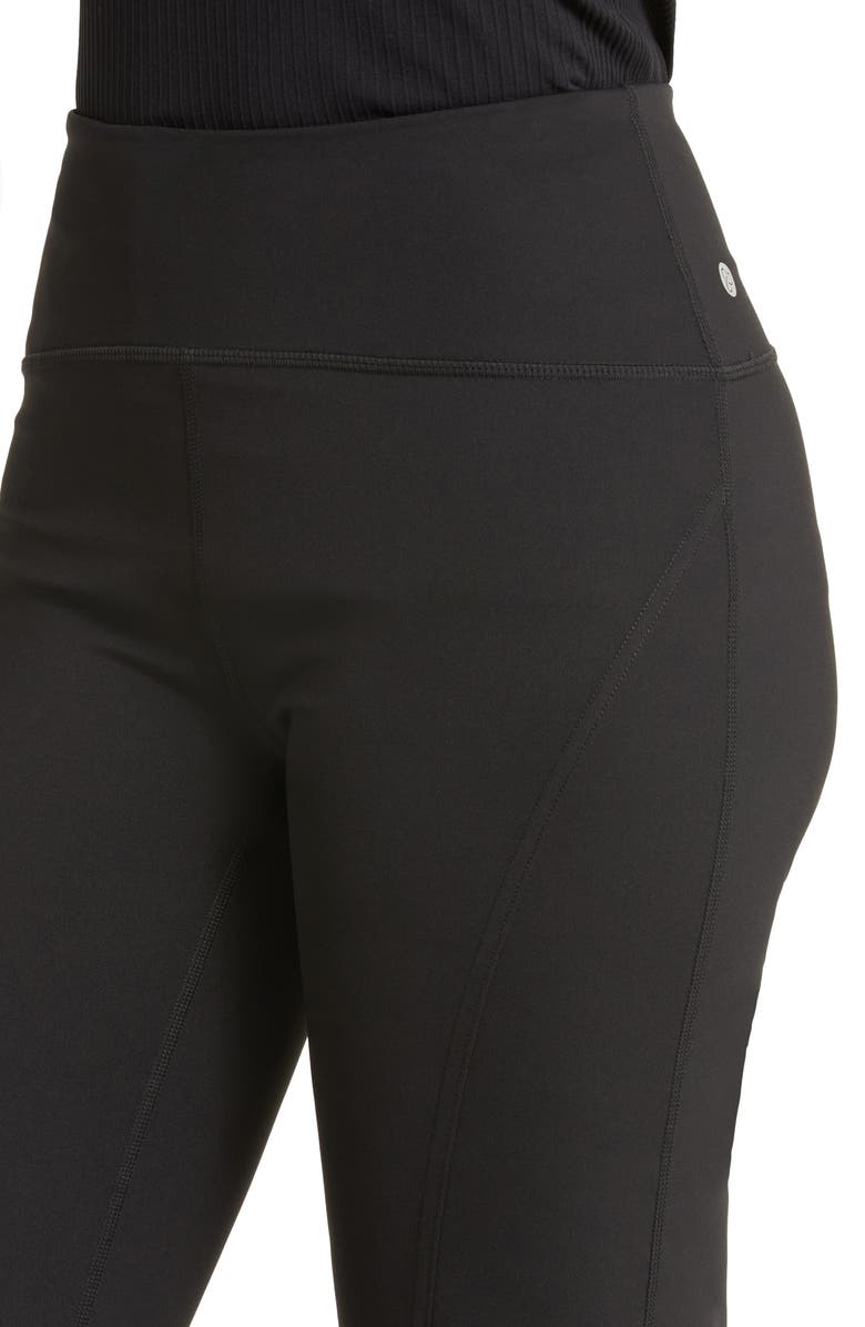 Zella High Waist Zip Cuff Flare Pants, Alternate, color,