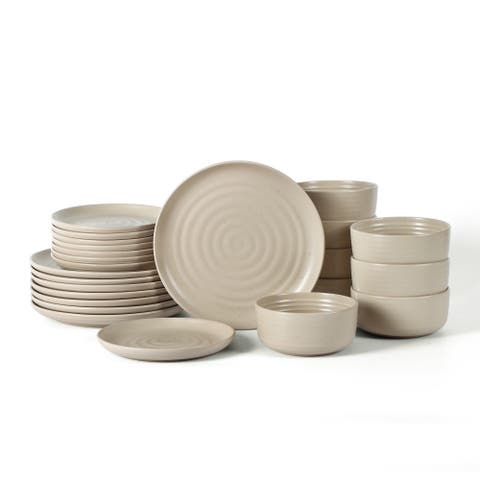 Ion Stoneware 24-Piece Dinnerware Set
