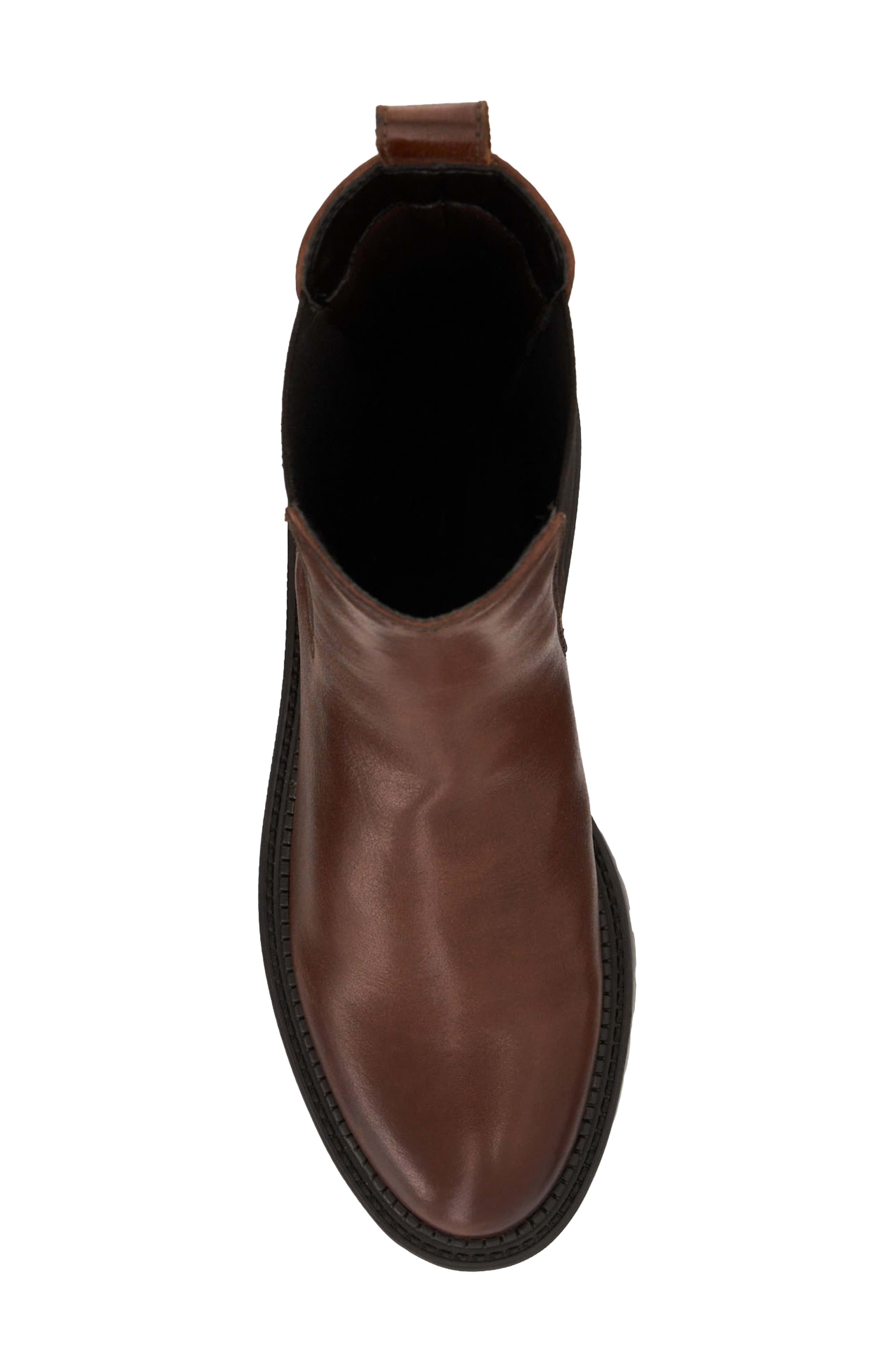 Dune London Picture Platform Chelsea Boot, Alternate, color, Dark Tan