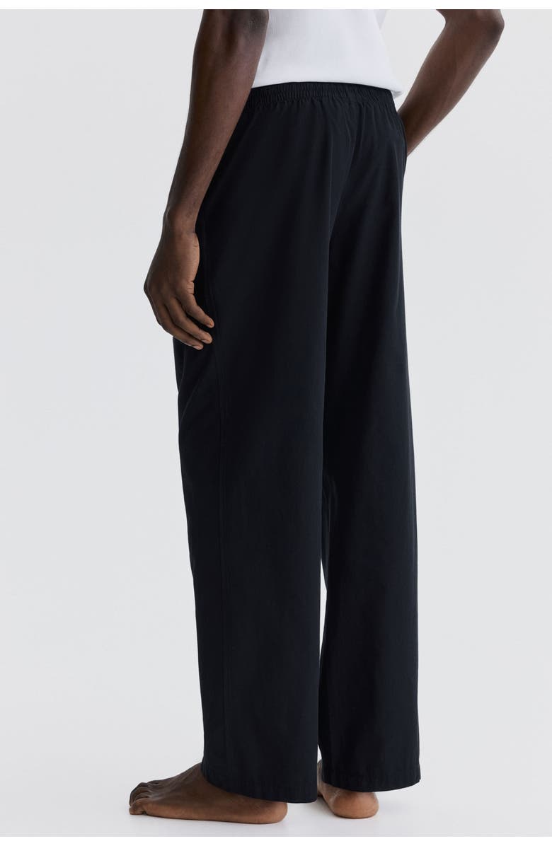 H&M Relaxed Fit Poplin Trousers, Alternate, color, Black