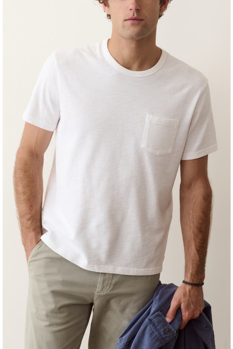 Luxe Slub Pocket T-Shirt, Main, color, WHITE