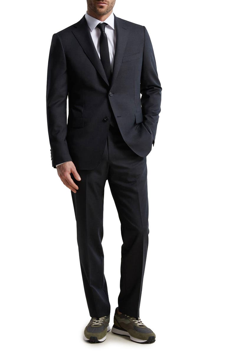 Samuelsohn Ice Wool Serge Suit, Main, color, 
