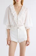 Chloé Ruffle Cotton Voile Top