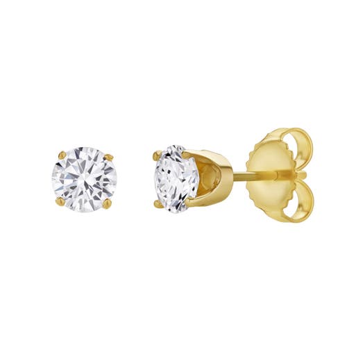 Luvmyjewelry Valeria 14k Gold Lab Grown Round Solitaire Diamond Earrings In 14k Yellow Gold