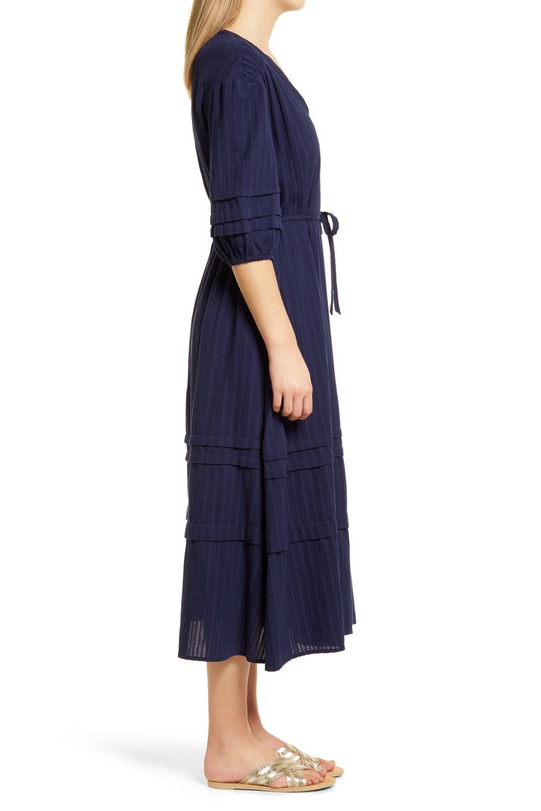 Vacation Cotton Midi Dress, Alternate, color, NAVY PEACOAT