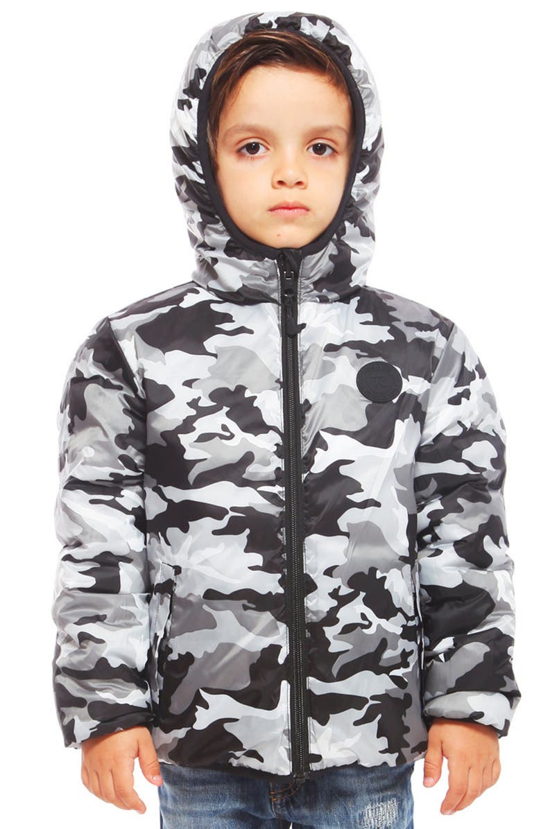 Rokka&Rolla Kids' Reversible Puffer Jacket, Alternate, color, Very Black
