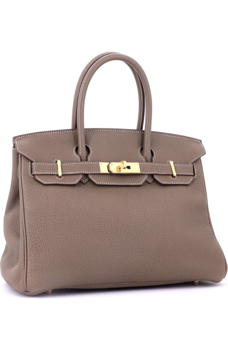 Pre-Owned Hermes Birkin Handbag Grey Togo with Gold Hardware 30, Alternate, color,